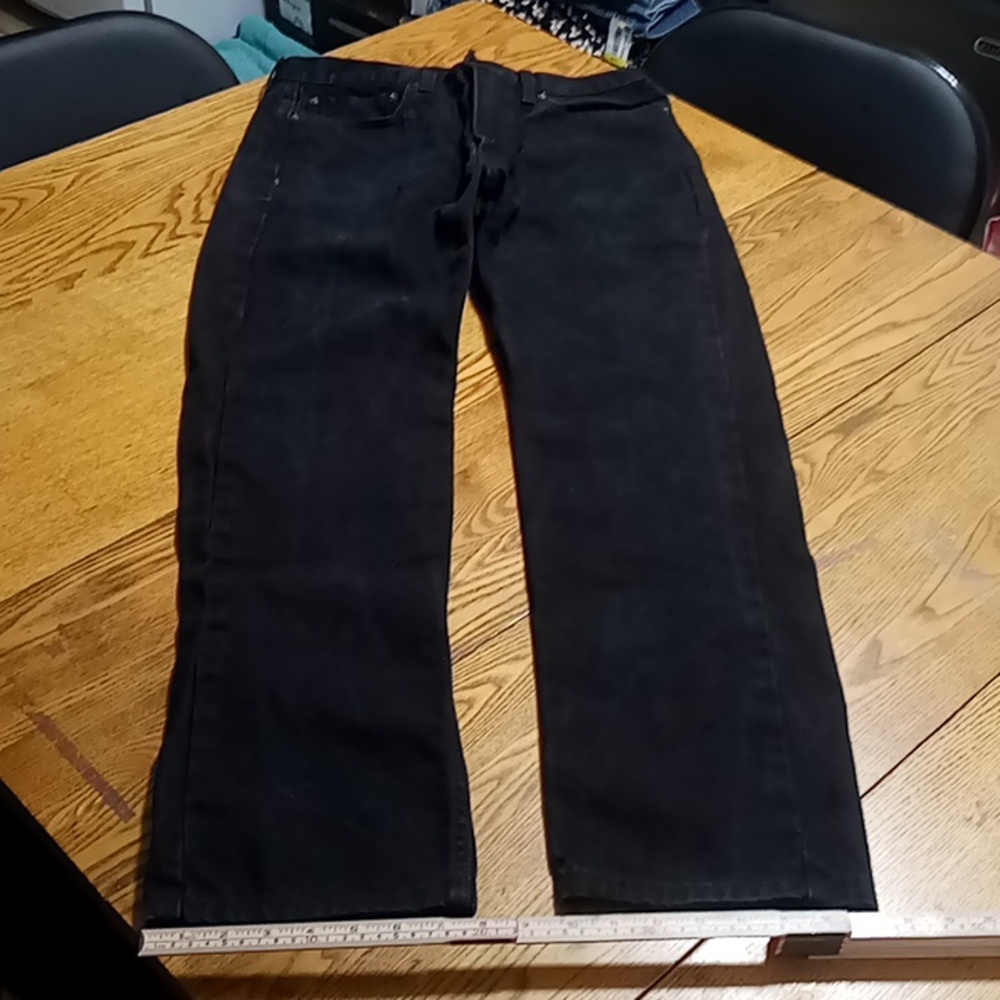 LEVI'S STRAUSS 505 Jeans Mens 34 x 34 BLACK Preowned Denim